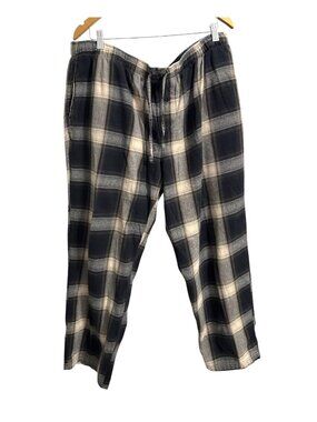 Eddie Bauer Mens XXL Lounge Plaid Pajama Pants Elastic Waist Drawstring Soft Cot
